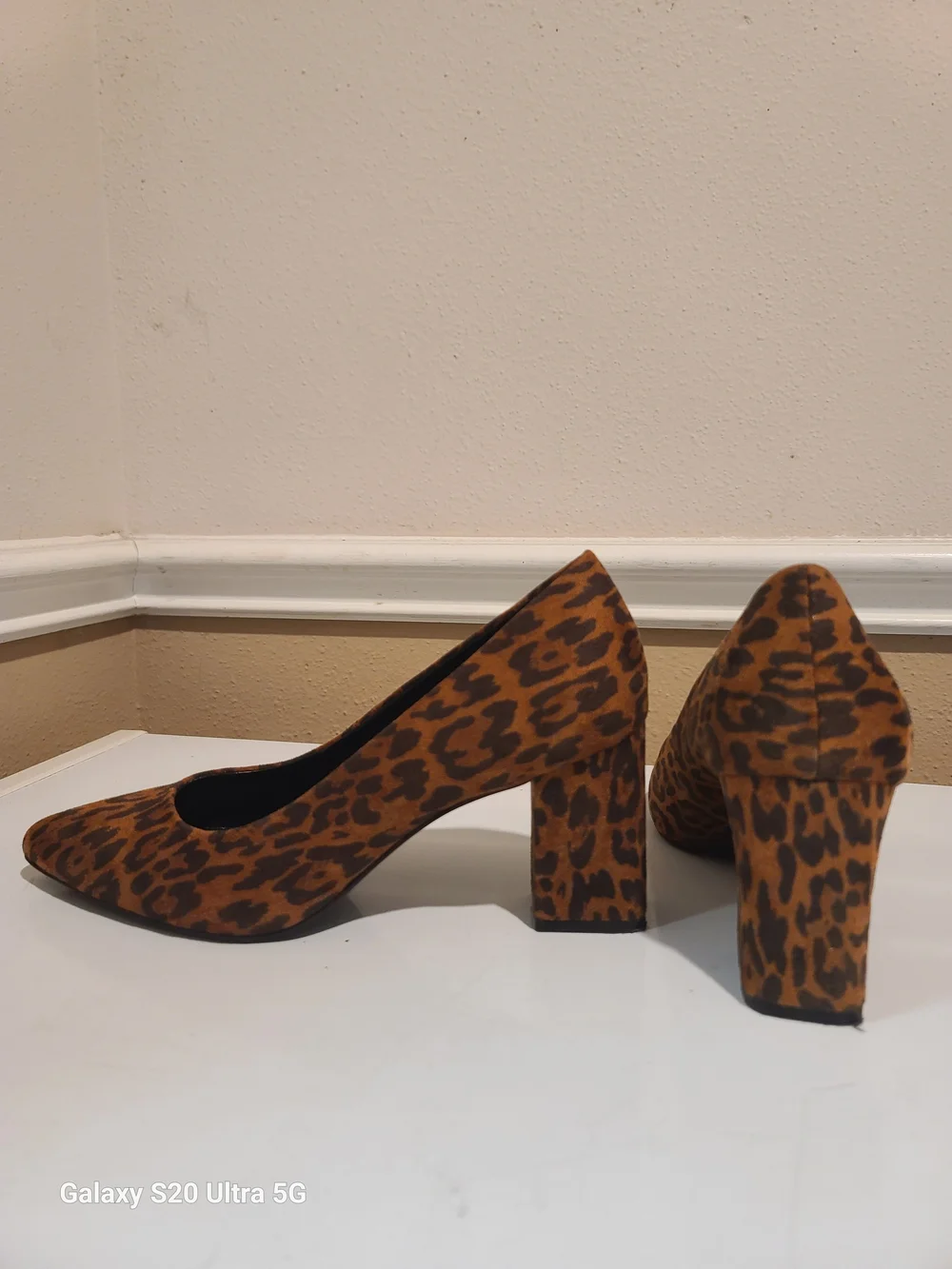 Kelly & Katie Leopard-Print Pointed Toe Pumps - Brown/Black